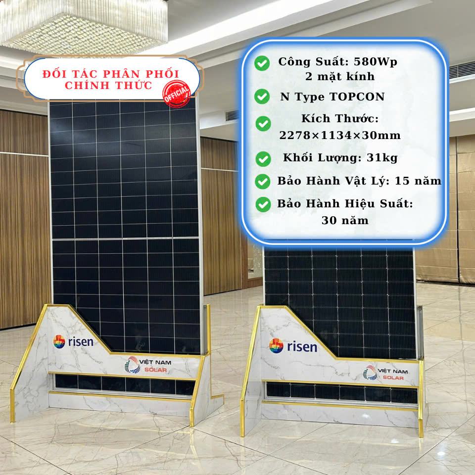 Tấm pin Risen 580W