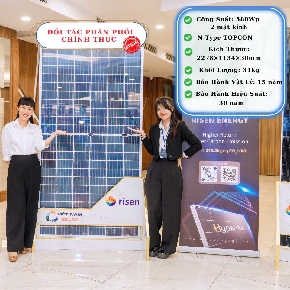 Tấm pin Risen 580W