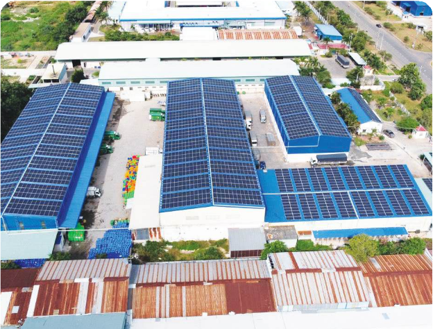 Điện mặt trời áp mái Công ty CP Tiếp Vận HP