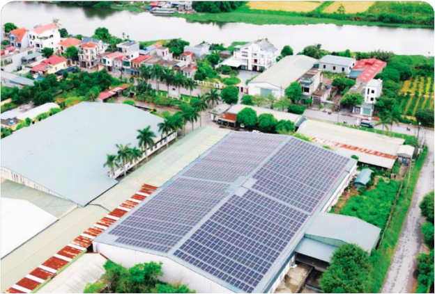 Điện mặt trời áp mái Công ty TNHH May Bình Minh ATC
